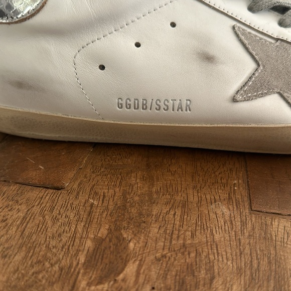 WORN ONCE! Golden Goose Superstar white and silver heel worn once size 41 - Picture 7 of 8